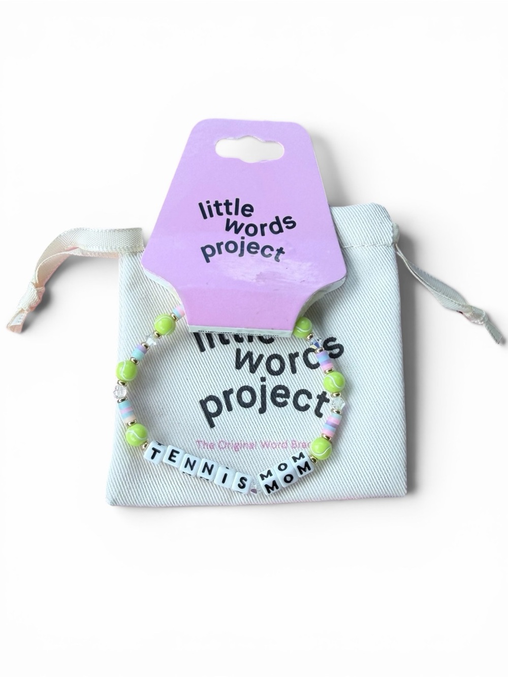 NEW Little Words Project TENNIS MOM Beaded Bracelet